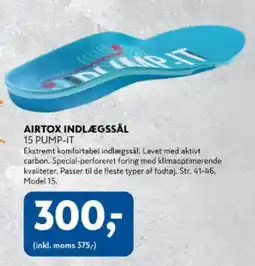 Davidsen Airtox indlægssål 15 pump-it tilbud