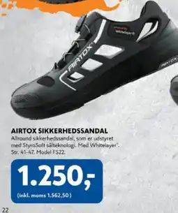 Davidsen Airtox sikkerhedssandal tilbud