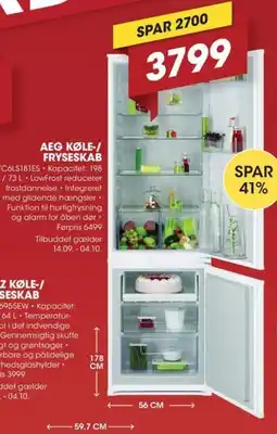 Punkt1 Aeg koele-/fryseskab tilbud
