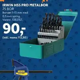 Davidsen Irwin hss pro metalbor tilbud