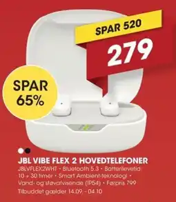 Punkt1 Jbl vibe flex 2 hovedtelefoner tilbud