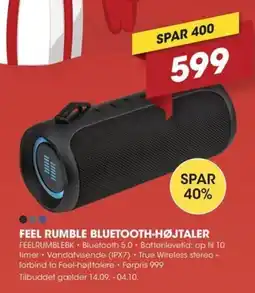 Punkt1 Feel Rumble Bluetooth-højtalere tilbud