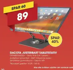 Punkt1 Dacota justerbart tabletstativ tilbud