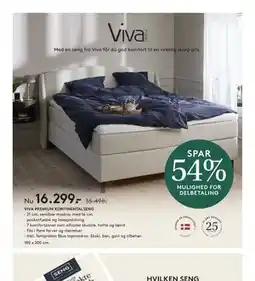SENG VIVA PREMIUM KONTINENTALSENG tilbud