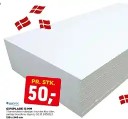 jem & fix Gyproc Gipsplade 13 mm tilbud