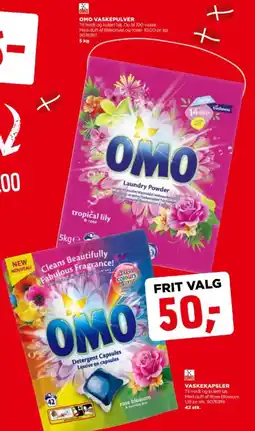 jem & fix Omo detergent capsules rose blossom tilbud