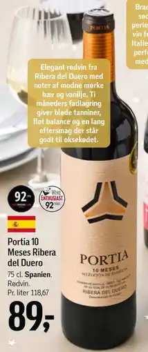 Føtex Portia 10 Meses Ribera del Duero tilbud