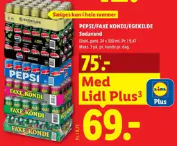Lidl Pepsi/Faxe Kondi/Egekilde Sodavand tilbud