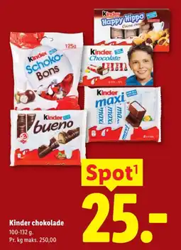 Lidl Kinder chokolade tilbud