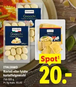 Lidl Italiamo Ravioli eller fylde kartoffelgnocchi tilbud