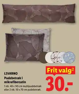 Lidl Livarno Pudebetræk i mikrofibersatin tilbud
