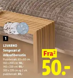 Lidl Livarno sengesæt af mikrofibersatin tilbud
