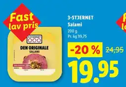 Lidl 3-stjernet salami tilbud