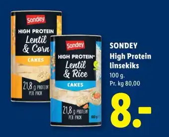 Sondey High Protein linsekiks