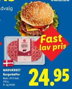 Lidl Madværket Burgerbøffer tilbud
