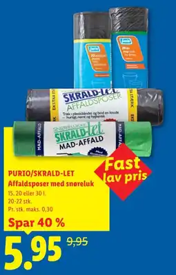 Lidl Purio/Skrald-let affaldspose tilbud