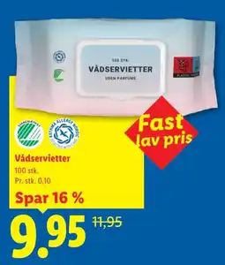 Lidl Vådservietter tilbud