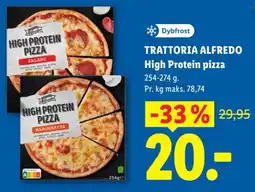 Lidl Dybfrost Trattoria Alfredo High Protein pizza tilbud