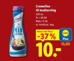 Lidl Cremefine til madlavning tilbud