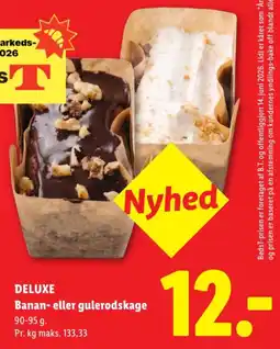 Lidl T Deluxe Banan- eller gulerodskage tilbud