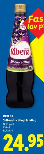 Lidl Ribena Solbær tilbud