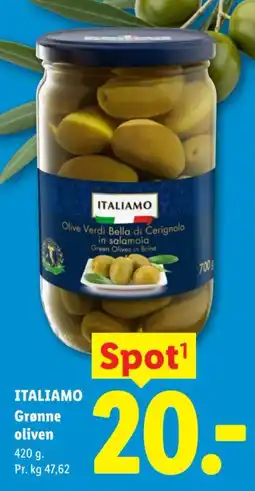 Lidl Itali amo grønne oliven tilbud