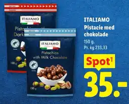 Lidl Italiamo Pistachios with milk chocolate tilbud