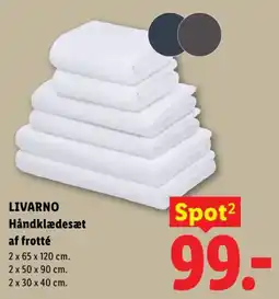 Lidl Livarno håndklædesæt tilbud