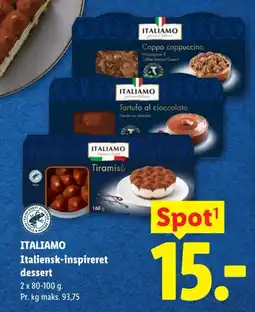 Lidl Italiamo Italiensk-inspireret dessert tilbud