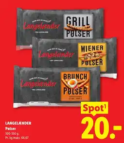 Lidl Langelænder Pølser tilbud