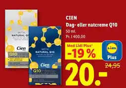 Lidl Cien dag- eller natcreme q10 tilbud