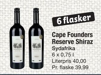 Cape Founders Reserve Shiraz