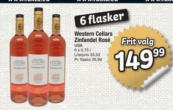 Fakta Tyskland Western Cellars Zinfandel Rosé tilbud