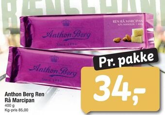 Fakta Tyskland Anthon Berg Ren Rå Marcipan tilbud