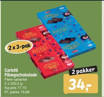Fakta Tyskland Carletti Pålægschokolade tilbud