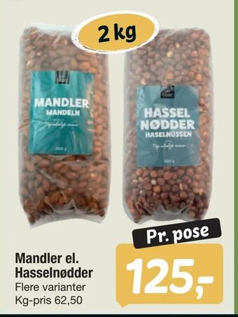 Mandler el. Hasselnødder