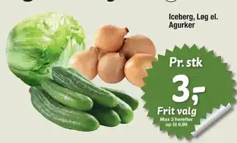 Iceberg, Løg el. Agurker