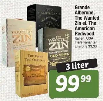 Fakta Tyskland Grande Alberone, The Wanted Zin el. The American Redwood tilbud