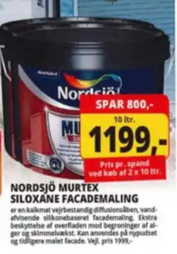 Farveland Nordsjö Murtex Siloxane Facademaling tilbud