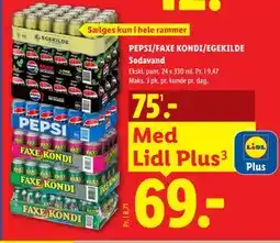 Lidl PEPSI/FAXE KONDI/EGEKILDE Sodavand tilbud