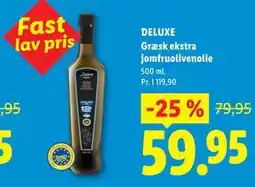 Lidl DELUXE Græsk ekstra jomfruolivenolie tilbud