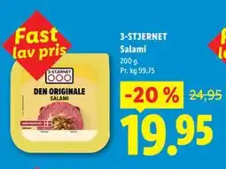 Lidl 3-STJERNET Salami tilbud