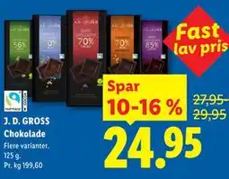 Lidl J. D. GROSS Chokolade tilbud