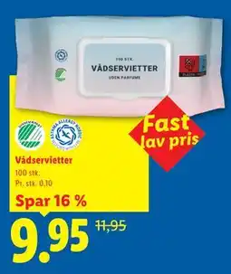 Lidl Vådservietter tilbud