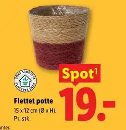 Lidl Flettet potte tilbud