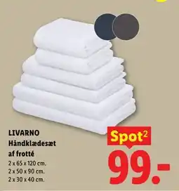 Lidl LIVARNO Håndklædesæt af frotté tilbud