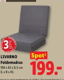 Lidl LIVARNO Foldemadras tilbud