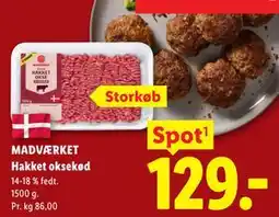 Lidl MADVÆRKET Hakket oksekød tilbud