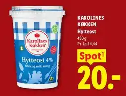 Lidl KAROLINES KØKKEN Hytteost tilbud