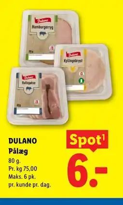 Lidl DULANO Pålæg tilbud